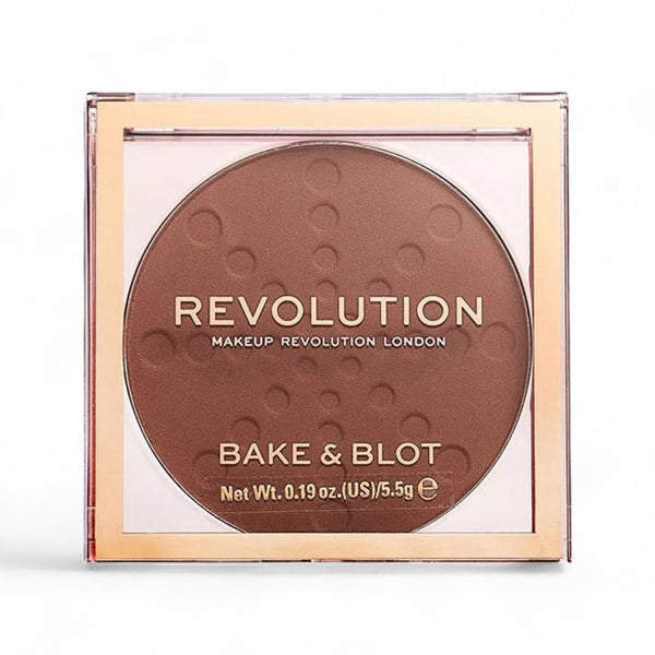 Revolution Bake & Blot Compact Powder-Deep Dark