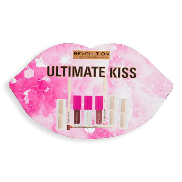 Makeup Revolution Ultimate Kiss Lip Gloss, Lipsticks & Lip Liners Gift Box